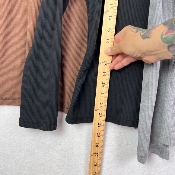 LOT OF 3 Old Navy Ribbed Neutral Colored Henley Long Sleeve Shirts XL - Picture 10 of 10